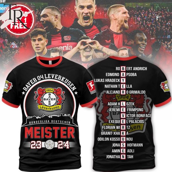 Bayer Leverkusen Bundesliga Deutscher Meister 23-24 T-Shirt