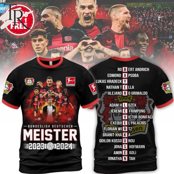 Bundesliga Deutscher Meister Bayer Leverkusen 2023-2024 T-Shirt
