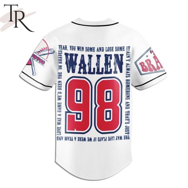 Braves Morgan Wallen 98 Custom Baseball Jersey