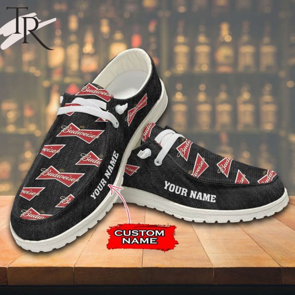 Budweiser Custom Name Hey Dude Shoes