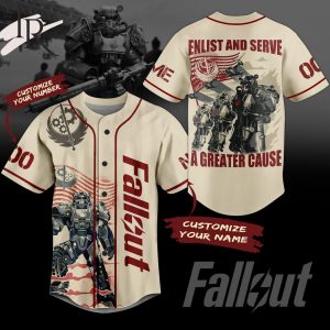 Fallout Enlist And Serve A Greater Cause Custom Baseball Jersey