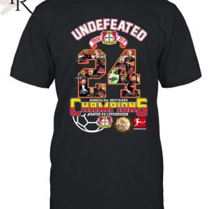 Undefeated 2024 29-0 Bundesliga Deutscher Champions Bayer 04 Leverkusen T-Shirt