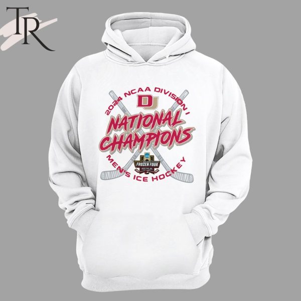 2024 NCAA Division I Men’s Ice Hockey National Champions Denver Hockey Hoodie, Longpants, Cap – White