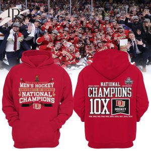 Denver Hockey NCAA Men’s National Ice Hockey National Champions X10 Hoodie, Cap – Red