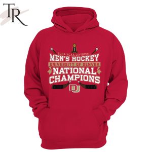 Denver Hockey NCAA Men’s National Ice Hockey National Champions X10 Hoodie, Cap – Red