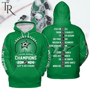 Dallas Stars Central Division Champions 23-24 Let’s Go Stars Hoodie – Green