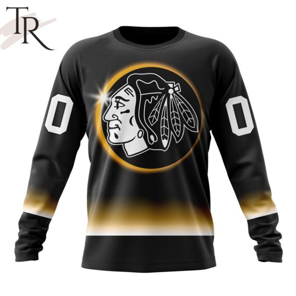 NHL Chicago Blackhawks Special Eclipse Design Hoodie