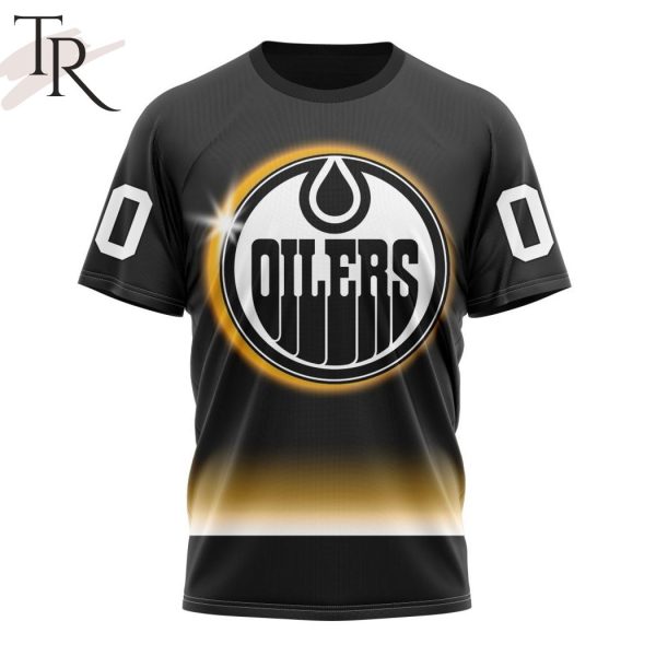 NHL Edmonton Oilers Special Eclipse Design Hoodie