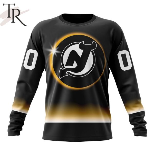 NHL New Jersey Devils Special Eclipse Design Hoodie