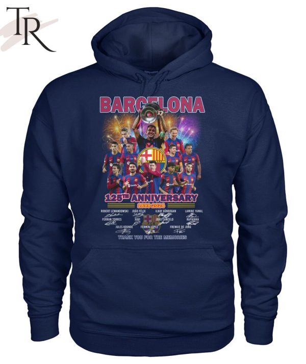 Barcelona 125th Anniversary 1899-2024 Thank You For The Memories T-Shirt