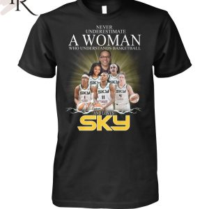 Never Underestimate A Woman Who Understands Basketball And Loves Chicago Sky T-Shirt