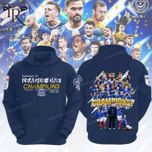 Portsmouth F.C. League One Champions 2023-24 Hoodie – Navy