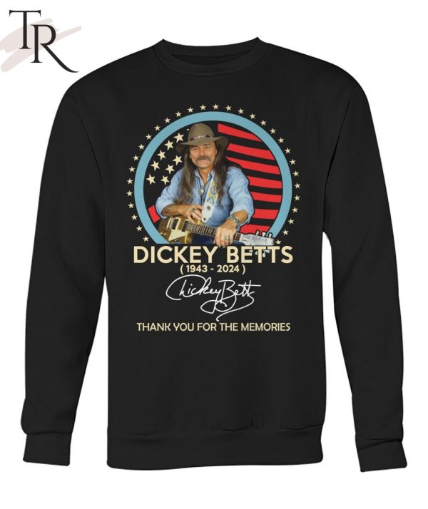 Dickey Betts 1943-2024 Signature Thank You For The Memories T-Shirt