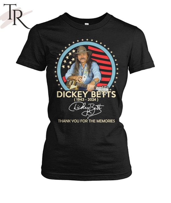 Dickey Betts 1943-2024 Signature Thank You For The Memories T-Shirt