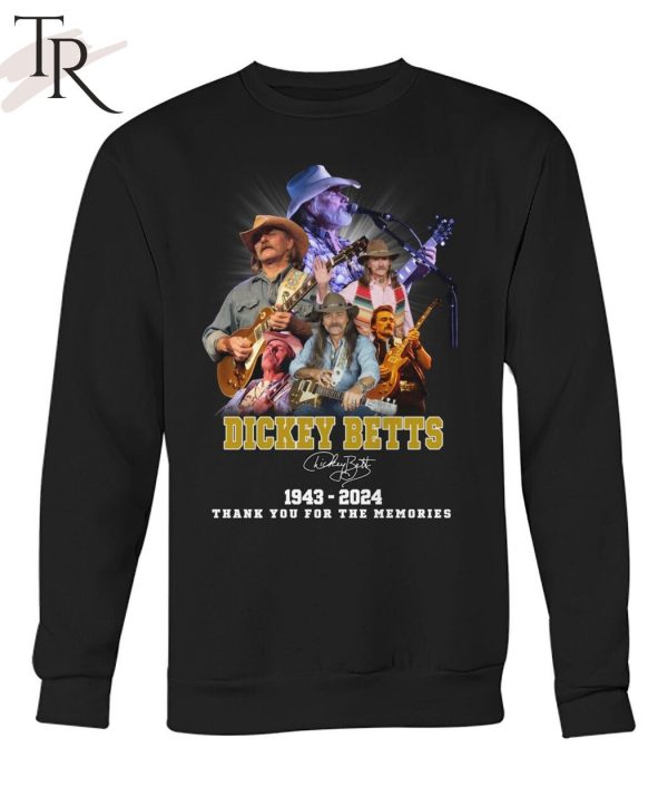 Dickey Betts 1943-2024 Thank You For The Memories T-Shirt