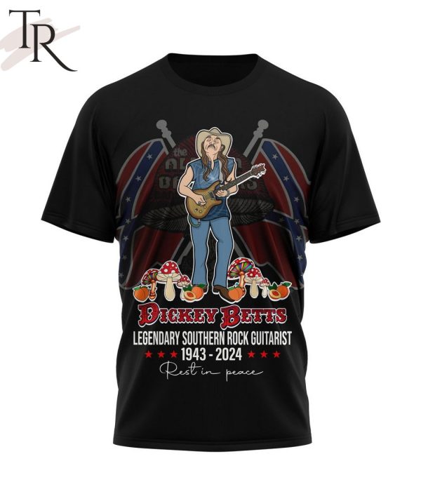 Dickey Betts Legendary Southern Rock Guitarist 1943-2024 Rest In Peace T-Shirt