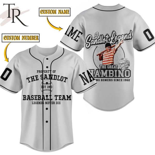 A Sandlot Legend The Great Hambino Hitting Homers Since 1962 Custom Baseball Jersey