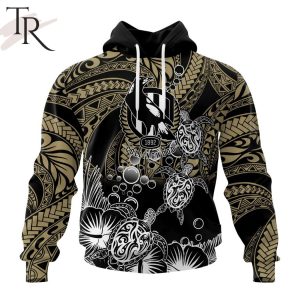 Personalized AFL Collingwood Football Club Special Polynesian Design Hoodie
