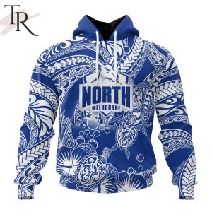 Personalized AFL North Melbourne Football Club Special Polynesian Design Hoodie