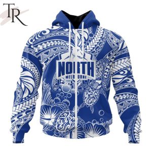 Personalized AFL North Melbourne Football Club Special Polynesian Design Hoodie