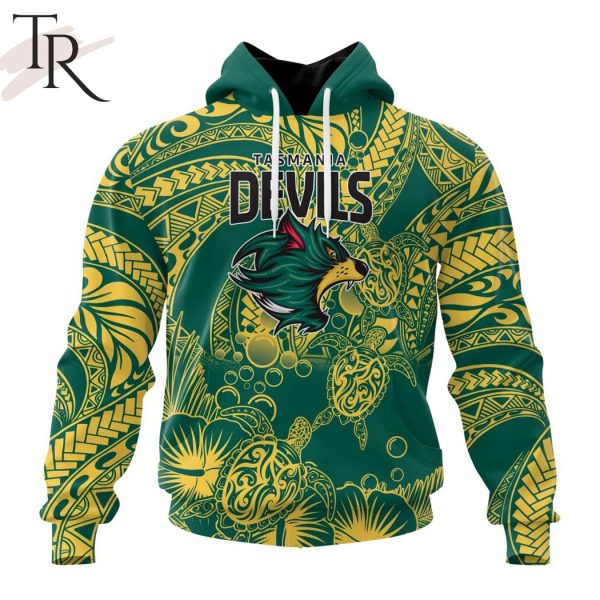 Personalized AFL Tasmania Football Special Polynesian Design Hoodie