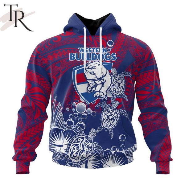 Personalized AFL Western Bulldogs Special Polynesian Design Hoodie