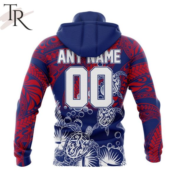 Personalized AFL Western Bulldogs Special Polynesian Design Hoodie