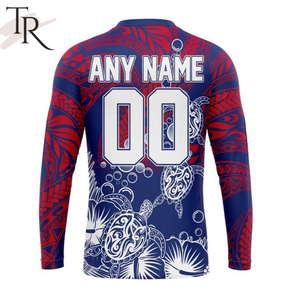 Personalized AFL Western Bulldogs Special Polynesian Design Hoodie