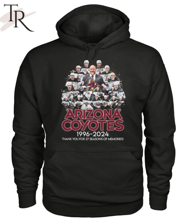 Arizona Coyotes 1996-2024 Thank You For 27 Seasons Of Memories T-Shirt