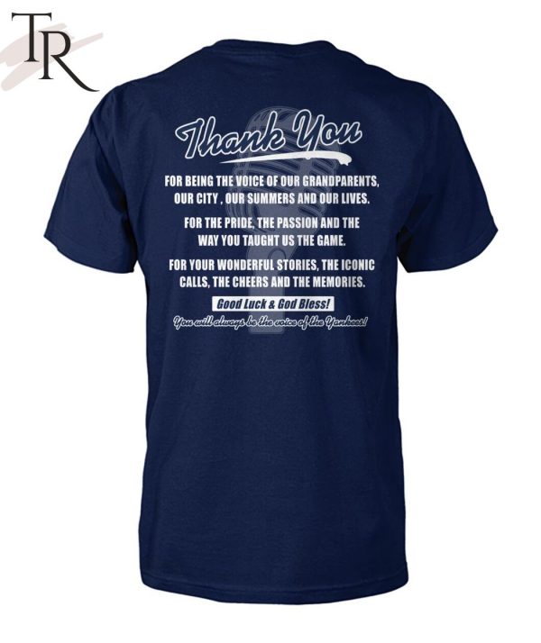 New York Yankees Thank John 1989-2024 T-Shirt