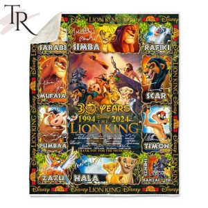 30 Years 1994-2024 The Lion King Thank You For The Memories Fleece Blanket