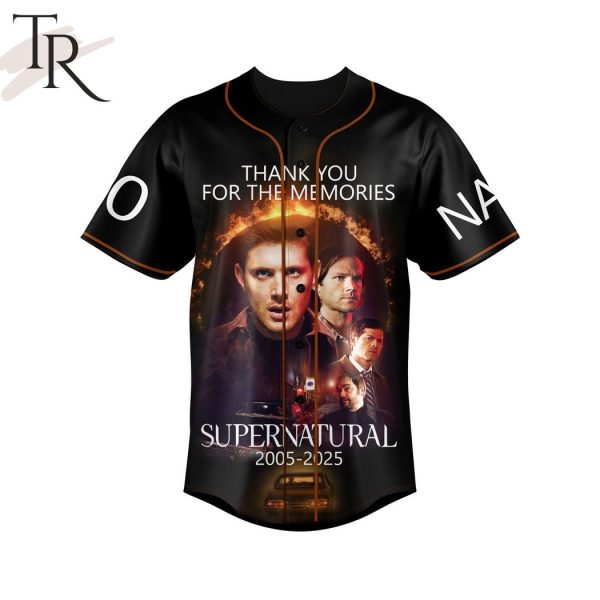 Supernatural 2005-2025 Thank You For The Memories Custom Baseball Jersey