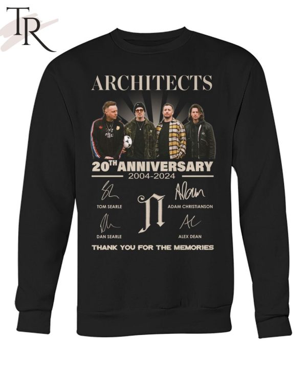 Architects 20th Anniversary 2004-2024 Thank You For The Memories T-Shirt