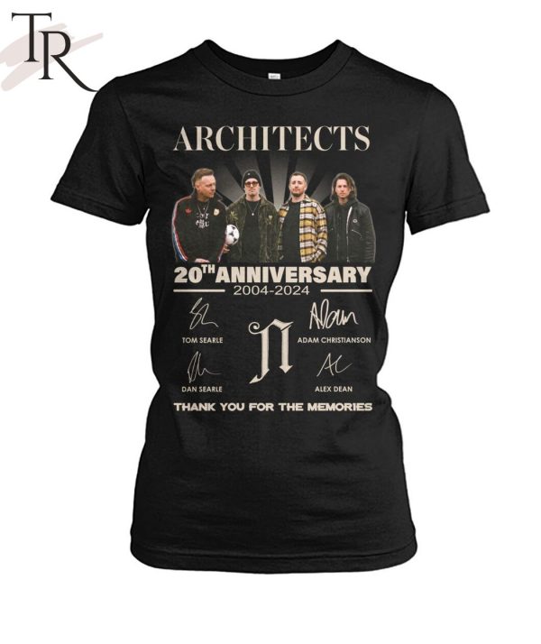 Architects 20th Anniversary 2004-2024 Thank You For The Memories T-Shirt