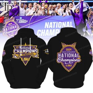 2024 NCAA Gymnastics National National Champions LSU Tigers Hoodie – Black