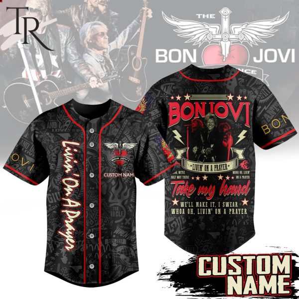 Bon Jovi Livin’ On A Prayer Custom Baseball Jersey