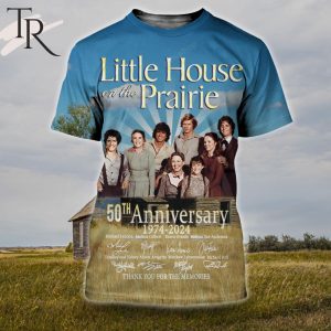 Little House On The Prairie 50th Anniversary 1974-2024 Thank You For The Memories 3D Unisex Hoodie