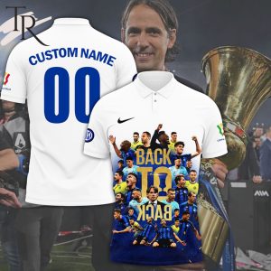 Inter Milan Back To Back Coppa Italia Polo Shirt