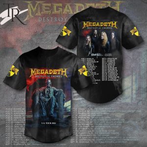 Megadeth Announces Destroy All Enemies U.S. Tour 2024 Baseball Jersey