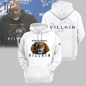 Positional Villain Detroit Lions Hoodie – White