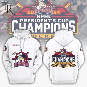 Peoria Rivermen 2024 SPHL President’t Cup Champions Hockey Hoodie, Longpants, Cap – White