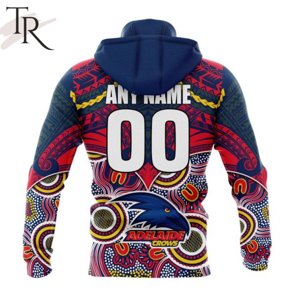 AFL Adelaide Crows Special Indigenous Mix Polynesian Design Hoodie