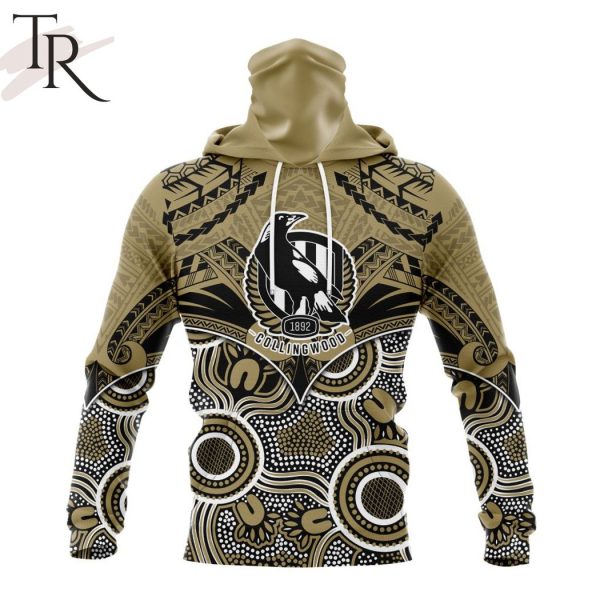 AFL Collingwood Football Club Special Indigenous Mix Polynesian Design Hoodie