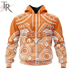 AFL Greater Western Sydney Giants Special Indigenous Mix Polynesian Design Hoodie