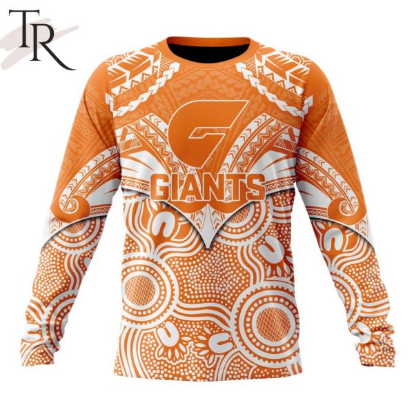 AFL Greater Western Sydney Giants Special Indigenous Mix Polynesian Design Hoodie