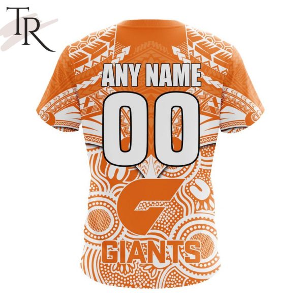 AFL Greater Western Sydney Giants Special Indigenous Mix Polynesian Design Hoodie