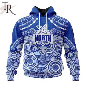 AFL North Melbourne Football Club Special Indigenous Mix Polynesian Design Hoodie
