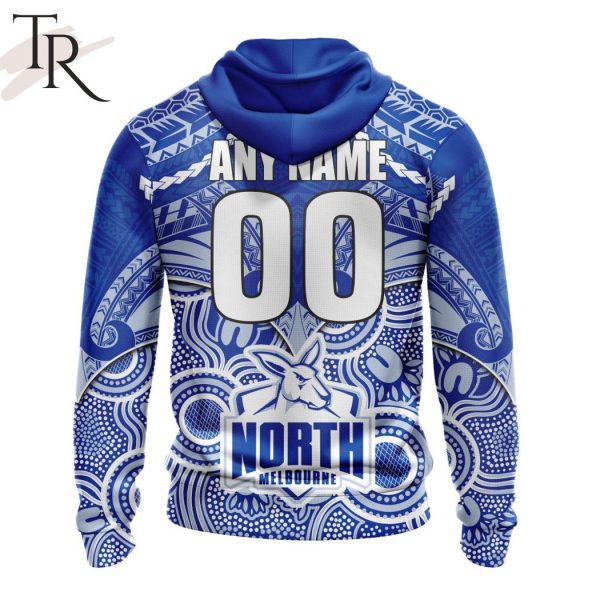 AFL North Melbourne Football Club Special Indigenous Mix Polynesian Design Hoodie