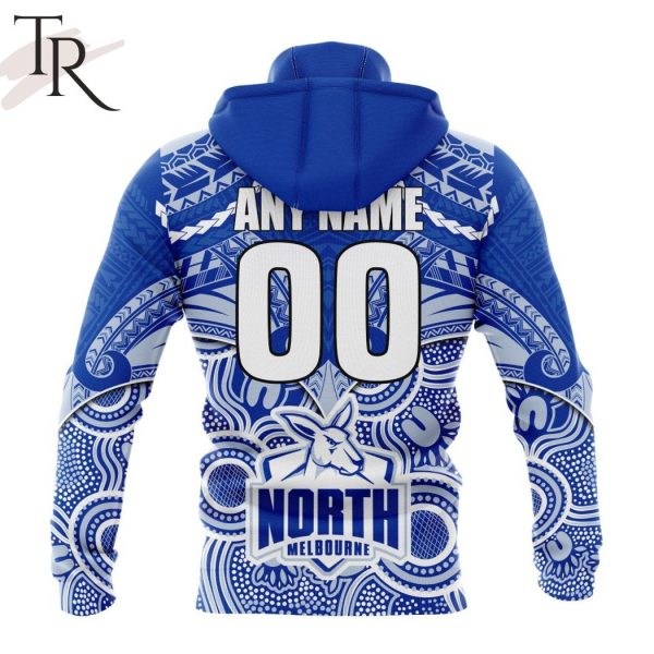 AFL North Melbourne Football Club Special Indigenous Mix Polynesian Design Hoodie