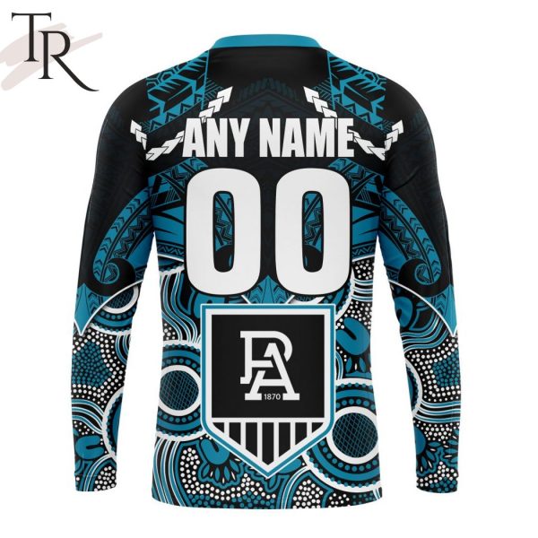 AFL Port Adelaide Football Club Special Indigenous Mix Polynesian Design Hoodie